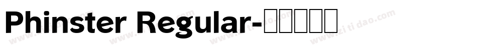Phinster Regular字体转换